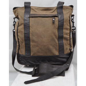 Hudson's Bay Company Waxed canvas and leather zip tote bag